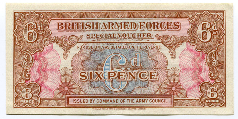 Great Britain 6 Pence 1946 "British Armed Forces"
P# M10a, N# 295178; Special V...