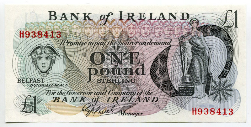 Northern Ireland Bank of Ireland, Belfast 1 Pound 1980 - 1989 (ND)
P# 65a, N# 2...