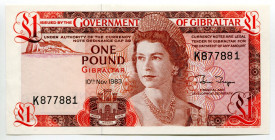 Gibraltar 1 Pound 1983
P# 20c, N# 202086; # K877881; UNC
