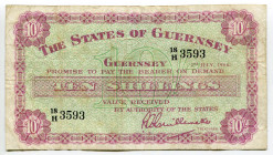Guernsey 10 Shillings 1966
P# 42c, N# 211002; # 18/H 3593; VF