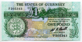 Guernsey 1 Pound 1980 - 1989 (ND)
P# 48a, N# 205953; # F205343; UNC
