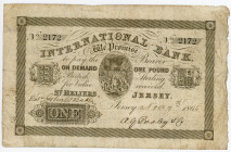 Jersey 1 Pound 1865
P# S161, N# 296495; # 2172; AVF