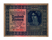 Austria 1000 Kronen 1922
P# 78, # 1197 059402; UNC