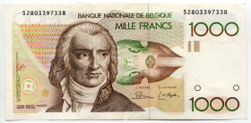 Belgium 1000 Francs 1980 - 1996 (ND)
P# 144a, N# 205535; # 52803397338; AUNC