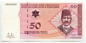 Bosnia & Herzegovina 50 Convertible Maraka 2007 Specimen
P# 76as, N# 216714; UNC
