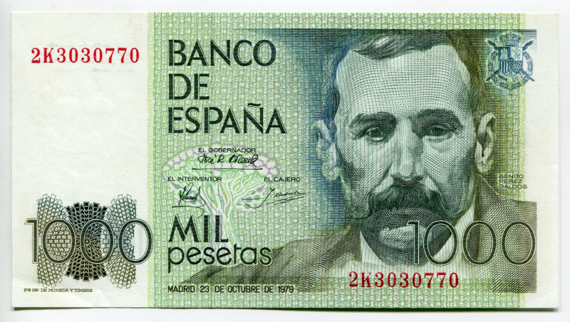 Spain 1000 Pesetas 1979 (1982)
P# 157, N# 205270; # 1E3225350; UNC