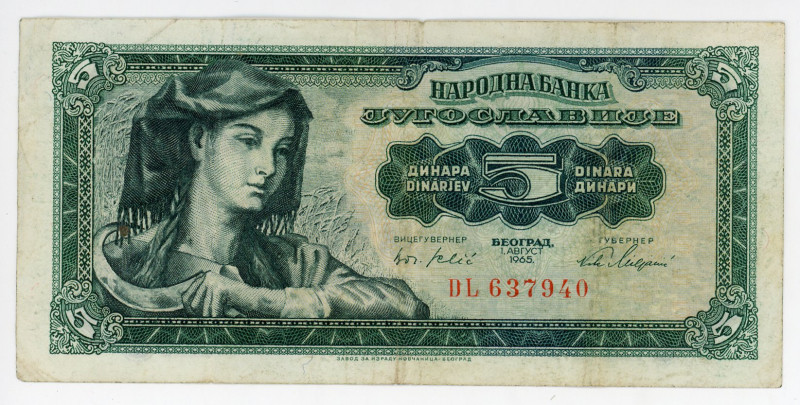 Yugoslavia 5 Dinara 1965
P# 73-75, UNC