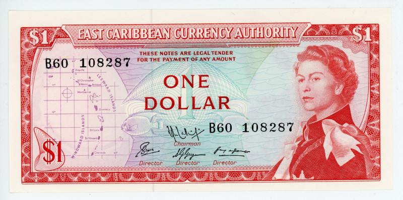 East Caribbean States 1 Dollar 1965 (ND)
# A 00118; Fantasy Banknote; Limited E...