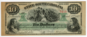 United States South Carolina 10 Dollars 1872
N# 248604; # E 1188 23673; F+
