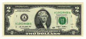 United States 2 Dollars 2009
P# 382a, N# 202377; # A16843830A, A16483977A; F