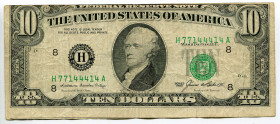 United States 10 Dollars 1985 Error Note
P# 274, N# 239482; # K51048578; Gold Certificate; VF