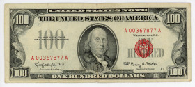 United States 100 Dollars 1966
P# 424a, N# 239183; # G02400806A; F