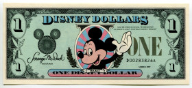 United States Disney 1 Dollar 1987 1st Issue Rare
P# M35, N# 228352; # 521 E05933423E; Military Payment Certificate; VF