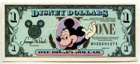 United States Disney 1 Dollar 1990
# D00283826A, Mickey; Treasurer: Scrooge McDuck; UNC