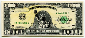 United States 1000000 Dollars 1988 Fantasy Banknote
# D00857971A, Mickey; Treasurer: Scrooge McDuck; UNC