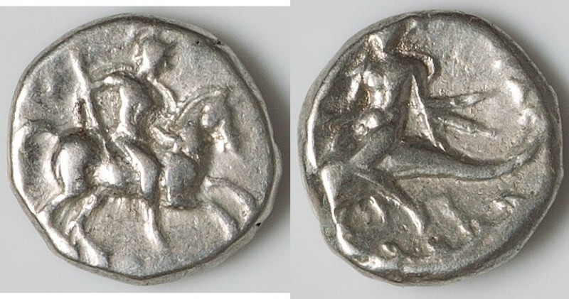 CALABRIA. Tarentum. Ca. 281-240 BC. AR didrachm (18mm, 6.41 gm, 1h). Choice Fine...