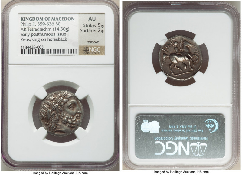 MACEDONIAN KINGDOM. Philip II (359-336 BC). AR tetradrachm (23mm, 14.30 gm, 5h)....