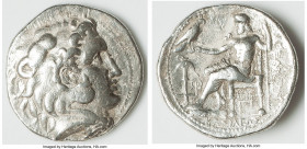 MACEDONIAN KINGDOM. Alexander III the Great (336-323 BC). AR tetradrachm (29mm, 16.11 gm, 8h). VF, porosity. Posthumous issue of Aradus, ca. 311-300 B...