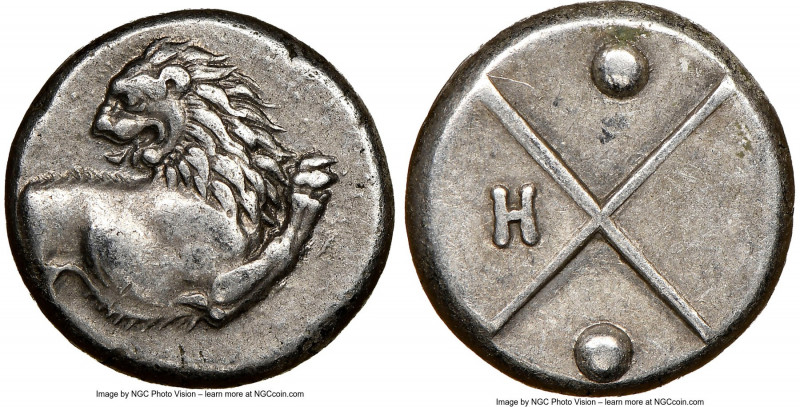 THRACE. Chersonesus. Ca. 4th century BC. AR hemidrachm (12mm). NGC AU. Persic st...