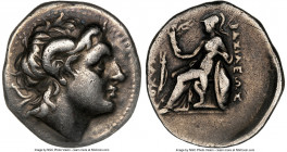 THRACIAN KINGDOM. Lysimachus (305-281 BC). AR drachm (19mm, 4.02 gm, 1h). NGC Fine 4/5 - 3/5. Ephesus, ca. 294-287 BC. Diademed head of deified Alexan...