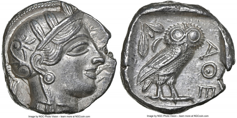 ATTICA. Athens. Ca. 440-404 BC. AR tetradrachm (24mm, 17.17 gm, 6h). NGC Choice ...