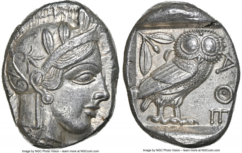 ATTICA. Athens. Ca. 440-404 BC. AR tetradrachm (26mm, 17.16 gm, 1h). NGC Choice ...
