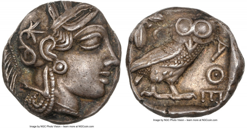 ATTICA. Athens. Ca. 440-404 BC. AR tetradrachm (24mm, 17.17 gm, 8h). NGC Choice ...