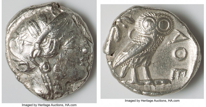 ATTICA. Athens. Ca. 440-404 BC. AR tetradrachm (23mm, 17.14 gm, 2h). VF. Mid-mas...