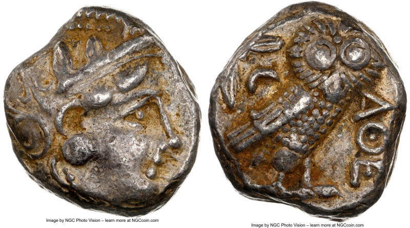 ATTICA. Athens. Ca. 393-294 BC. AR tetradrachm (22mm, 17.20 gm, 8h). NGC Choice ...
