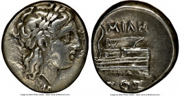 BITHYNIA. Cius. Ca. 350-300 BC. AR hemidrachm (14mm, 12h). NGC VF. Miletos, magistrate, ca. 340-330 BC. KIA, laureate head of Apollo right / MIΛH/TOΣ,...