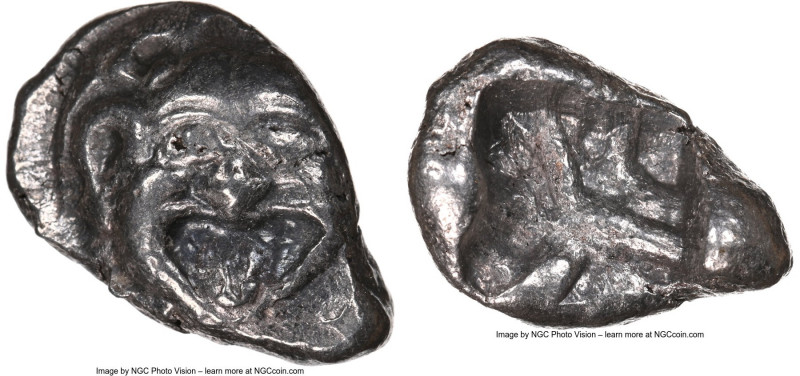 MYSIA. Parium. Ca. 500-450 BC. AR drachm (16mm). NGC XF. Gorgoneion facing with ...