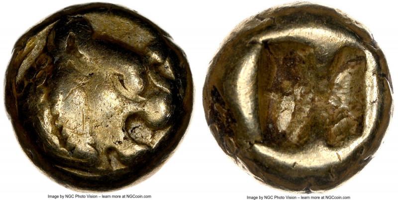 LYDIAN KINGDOM. Alyattes or Walwet (ca. 610-546 BC). EL 1/12 stater or hemihecte...