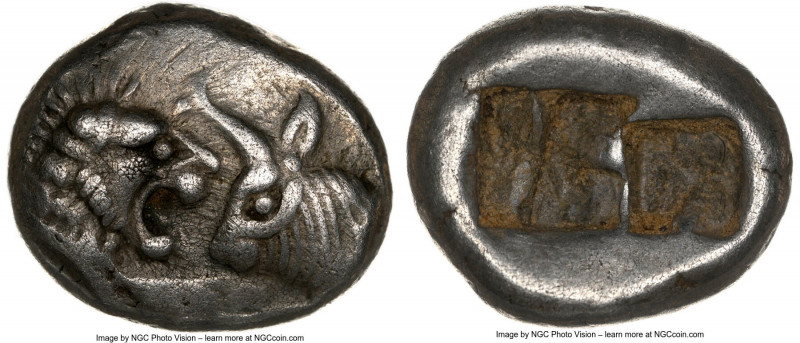 LYDIAN KINGDOM. Croesus or later (ca. after 561 BC). AR half-stater or siglos (1...