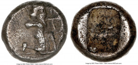 ACHAEMENID PERSIA. Darius I-Xerxes I (ca. 505-480 BC). AR sixth-siglos (7mm, 0.88 gm). NGC XF 4/5 - 3/5. Sardes. Persian Great King in running-kneelin...