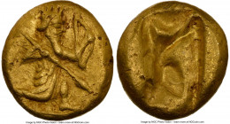 ACHAEMENID PERSIA. Darius I-Xerxes II (ca. 5th century BC). AV daric (16mm, 8.30 gm). NGC XF 5/5 - 4/5. Lydo-Milesian standard. Sardes mint, ca. 485-4...