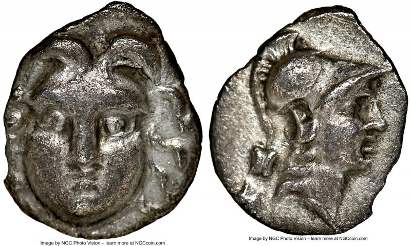 PISIDIA. Selge. Ca. 4th century BC. AR obol (10mm, 12h). NGC XF, edge chip. Head...