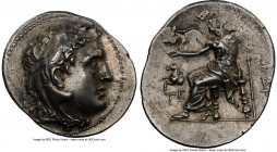 PISIDIA. Termessus. Ca. late 3rd century BC. AR tetradrachm (33mm, 17.02 gm, 1h). NGC AU 3/5 - 4/5, overstruck Posthumous issue in the name and types ...