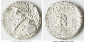 ELYMAIS KINGDOM. Kamnaskires V (ca. 54-32 BC). BI tetradrachm (25mm, 15.82 gm, 11h). VF. Seleucia ad Hedyphon. Diademed, draped bust of Kamnaskires V ...