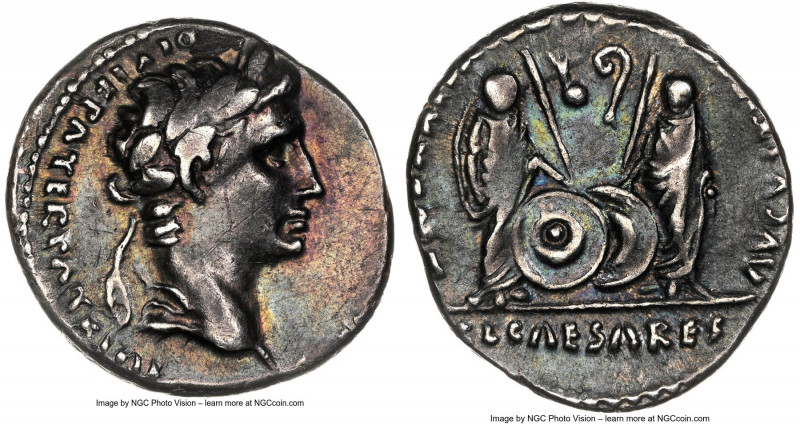 Augustus (27 BC-AD 14). AR denarius (18mm, 3.74 gm, 2h). NGC Choice VF 3/5 - 3/5...