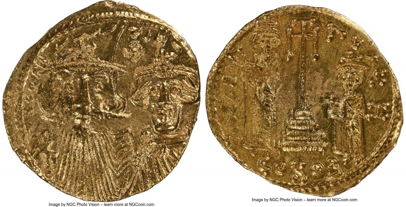 Constans II Pogonatus (AD 641-668), and Constantine IV. AV solidus (20mm, 4.42 g...