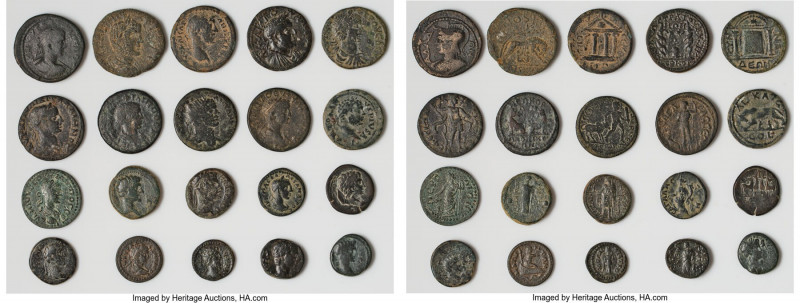 ANCIENT LOTS. Roman Provincial. Ca. 1st-3rd centuries AD. Lot of twenty (20) AE ...