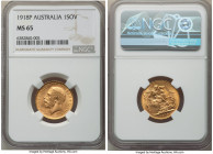 George V gold Sovereign 1918-P MS65 NGC, Perth mint, KM29. Free of distractions, a golden gem. AGW 0.2355 oz. 

HID09801242017

© 2022 Heritage Auctio...