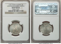Franz II (I) silver "Homage to Lower Austria" Jeton 1792 MS66 NGC, 25mm. 4.4gm. LEGE ET FIDE Crowned double-tailed lion rampant left, holding double-c...