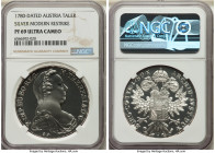 Maria Theresa Pair of Certified Proof Restrike Talers 1780-Dated PR69 Ultra Cameo NGC, KM-T1. Silver modern restrikes. Sold as is, no returns. 

HID09...