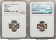 Philip II Cob 1/2 Real ND (1574-1586) P-B AU Details (Holed) NGC, Potosi mint, KM-MB1.3. 1.66gm. 

HID09801242017

© 2022 Heritage Auctions | All Righ...