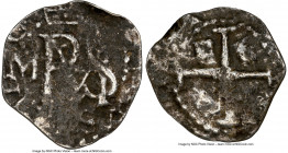 Philip III Cob 1/2 Real ND (1616-1617) P-M Fine Details (Saltwater Damage) NGC, Potosi mint, KM6.2, Cal-412. 1.37gm. A scarce survivor of this late un...