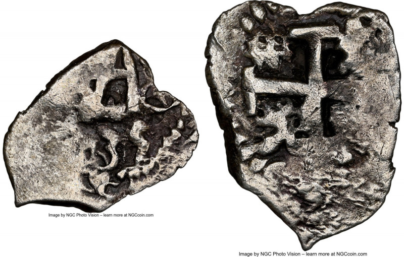 Philip V Cob 1/2 Real 1735-P VF Details (Sea Salvaged) NGC, Potosi mint, KM27a, ...