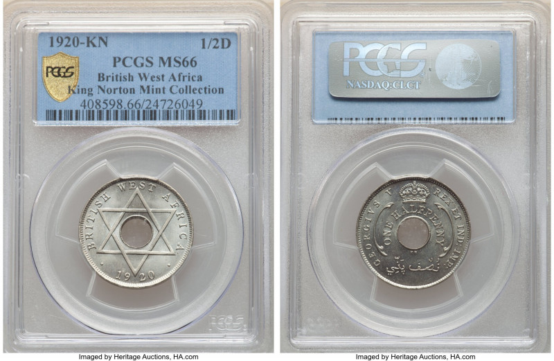 British Colony Pair of Certified Assorted 1/2 Pennies PCGS, 1) George V 1/2 Penn...