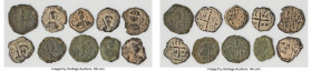 Principality of Antioch. Tancred (1101-1112) 10-Piece Lot of Uncertified Assorted Folles ND, Includes various types, generally in fine to VF condition...