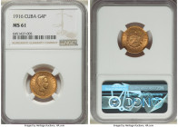 Republic gold 4 Pesos 1916 MS61 NGC, Philadelphia mint, KM18. Rose-gold color with nice eye-appeal. 

HID09801242017

© 2022 Heritage Auctions | All R...